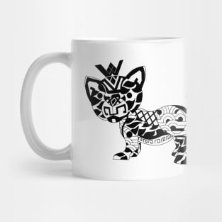 the king of the cougars in ecopop pattern Mug